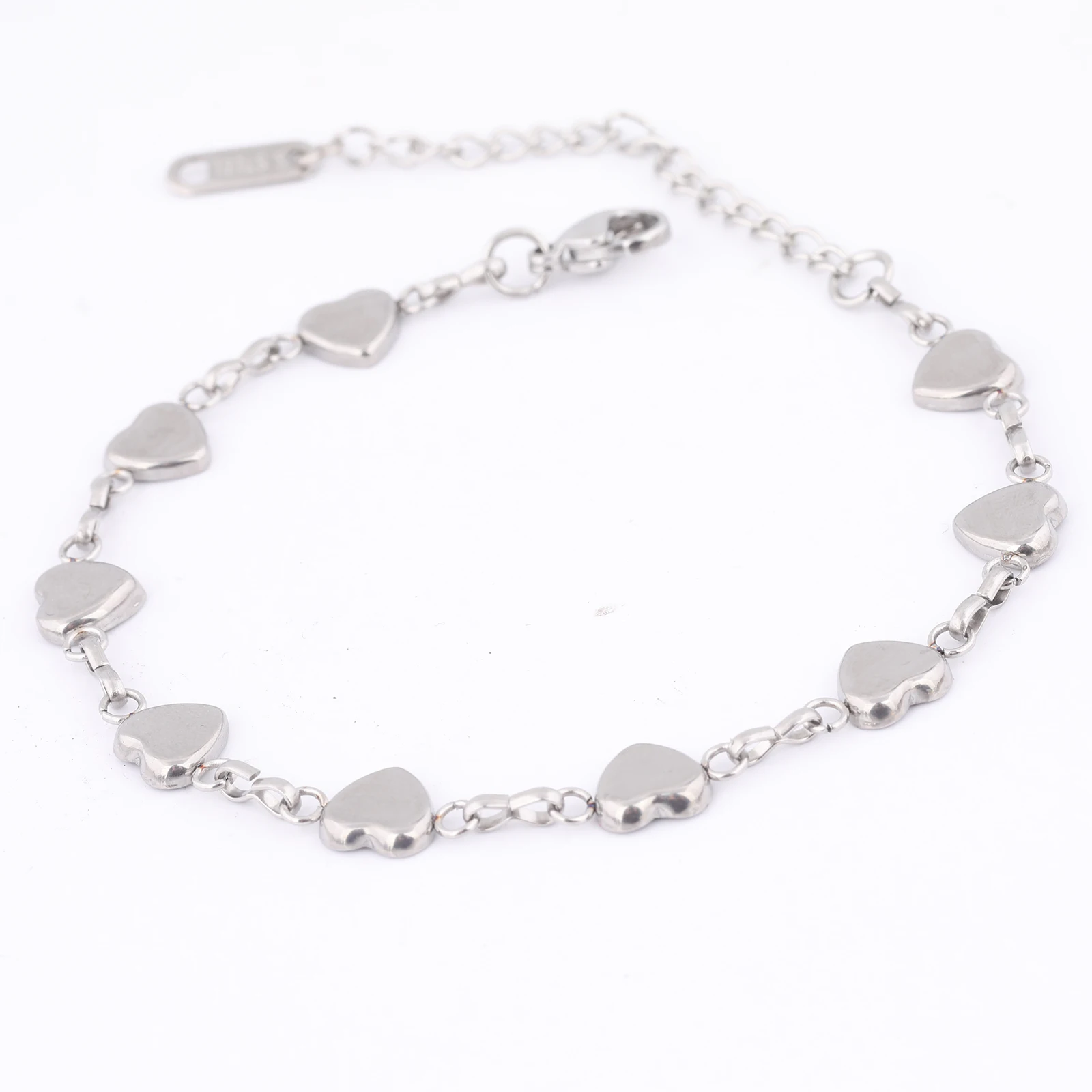 3pcs Stainless Steel Fit 6mm Heart Cabochon Bracelet Base Setting Blanks Diy Bracelets Bezel Findings For Jewelry Making image 2
