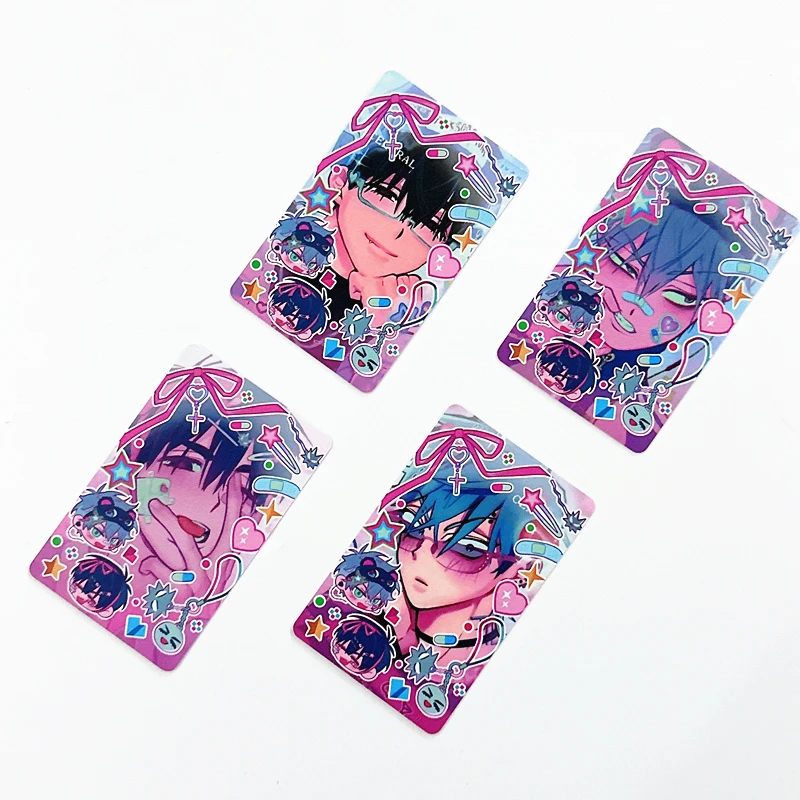 

﻿ Набор фотокарточек с изображением аниме «Чужой», 4 шт., двусторонняя карта ЛОМО с персонажами Ivan & Till CP, идеальный подарок для фанатов