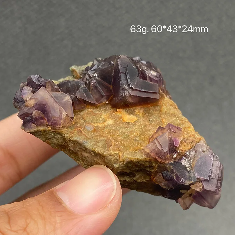 100% natural purple fluorite raw stone mineral specimen healing crystal gem collection