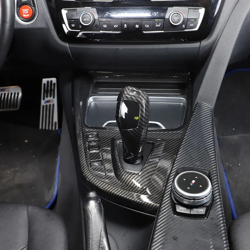 

For BMW 3 4 Series F30 F31 F32 F35 2013-2019 ABS Carbon Fiber Car Console Gear Shift Panel Decoration Cover Trim Stickers