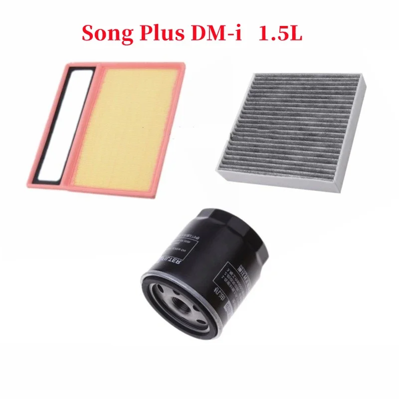 3pcs/set Filter Set for 21-22 BYD Song PLUS DM-i 1.5L Air Filter&Oil Filter&Cabin Filter