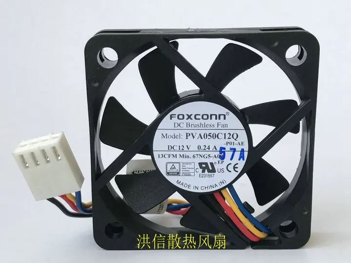 

Free shipping original FOXCONN 5010 PVA050C12Q-P01-AE 12V 0.24A PWM silent fan