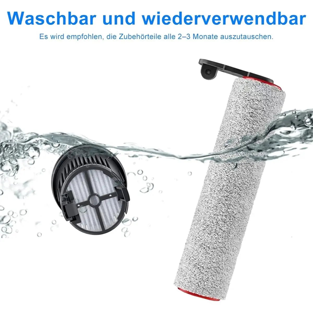 

Brush Roll and Filter Accessories for X4 Pro/ M50 Ultra/ X4 Plus Wet and Dry Vacuum Cleaner, Brush Roll and Filter