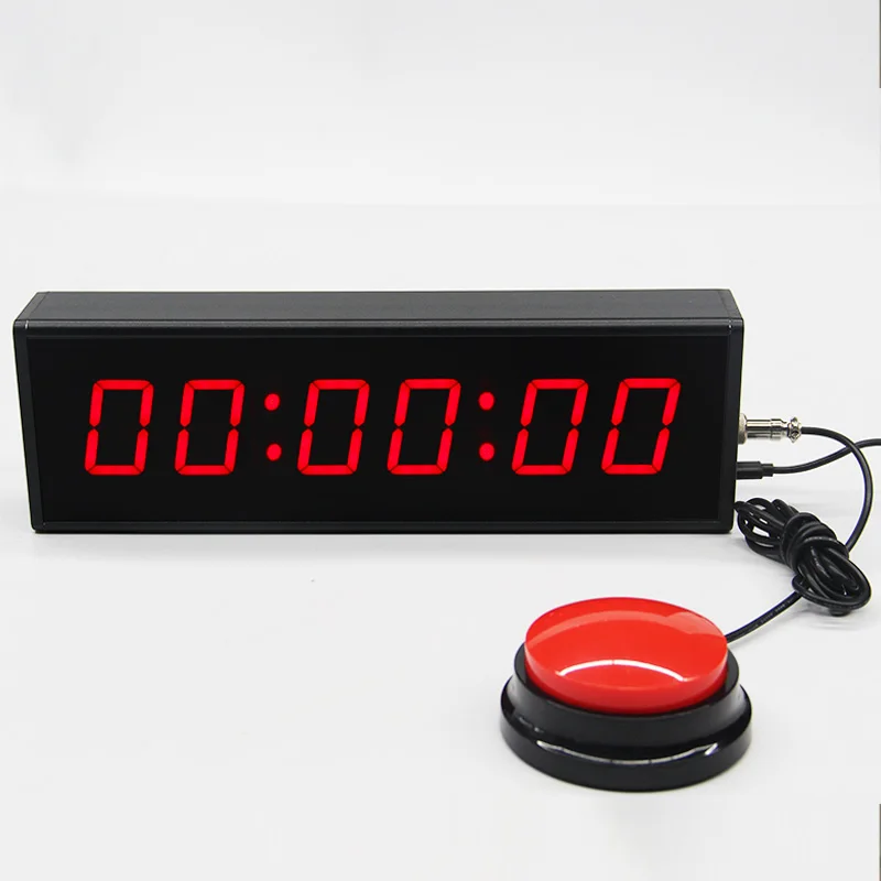 

School Quiz Office Programmable Hours Minutes Seconds Light Emitting Diode Countdown Timer with Wired Buttons and Remote Control