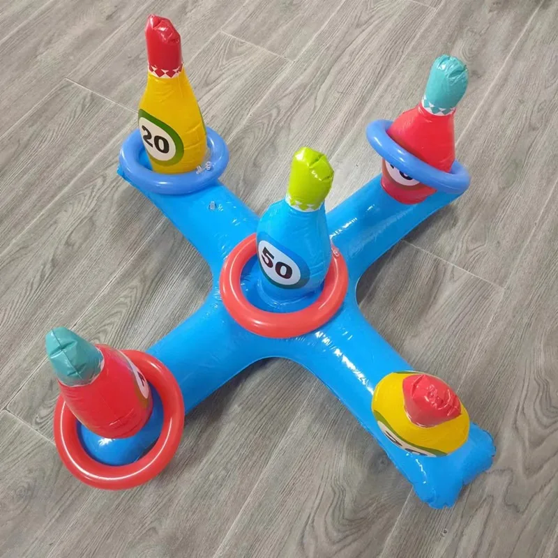 Zattere da piscina Anello gonfiabile Lancio Carnevale Basket Gonfiare Pompa Nuoto all'aperto Giocattoli sportivi Lancio Velocità Agilità Giochi di allenamento