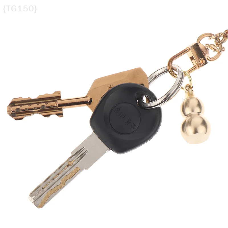 

Brass Gourd Pendant Necklace, Waterproof Pill Box Keychain, Irregular Jar Medicine Case For Hanging Jewelry【No】