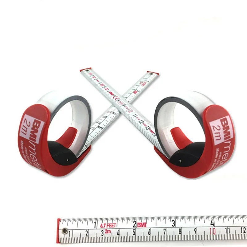 BMI Meter BMImeter Pocket Measure Tape 2 m Ruler Stopper Belt Clip Metric and Imperial system Fast measuring tape