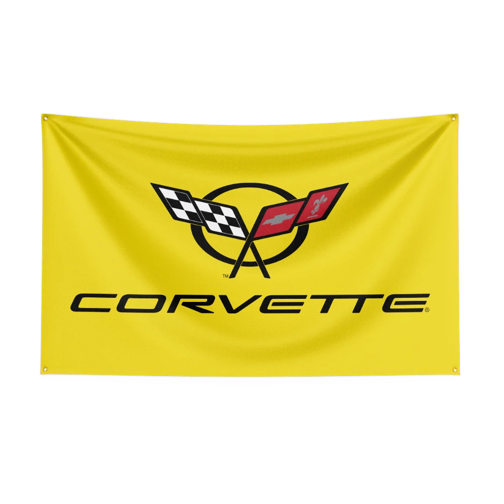 3X5FT Corvettes Car Flag Banner For Car Racing Decoration Poster Tapestry Polyester Outdoor Home