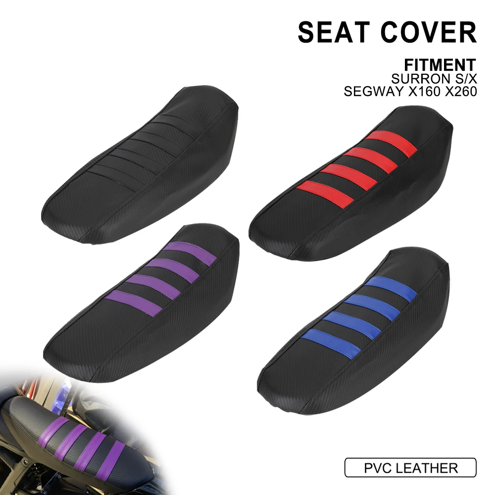 For SURRON Light Bee S X SEGWAY X160 X260 Motocross Striped Soft Seat Cover Thickening PVC Anti-skid Covers Cushion Waterproof