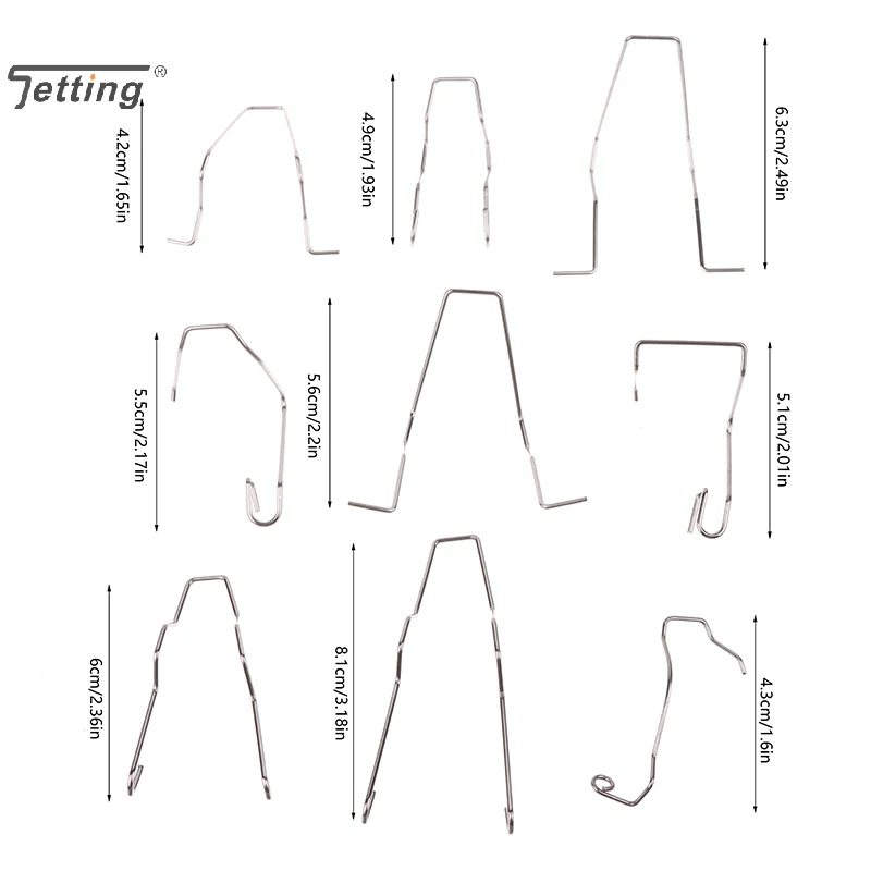 9pcs Metal Headlight Bulb Spring Clips Fits For H1 H3 H4 H7 Car Headlamp Light Bulb Retainer Spring Clips Buckles Tools