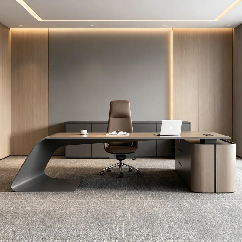 Organizers Storage Office Desk Wooden Study Gaming Design Luxury Long Office Desk Computer Mesas Escritorio Hotel Furniture