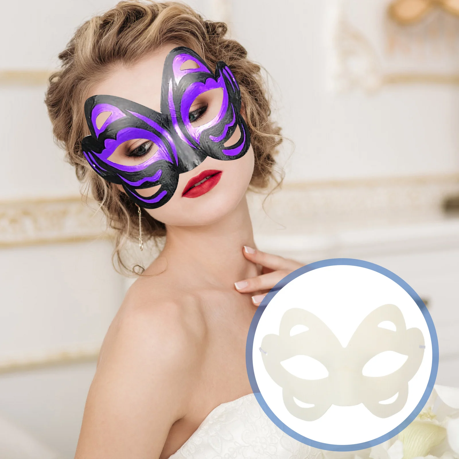 10 pezzi maschere fai da te vuote maschere di carta in maschera per la festa di Halloween cosplay bambini adulti decorazione artigianale maschera per feste