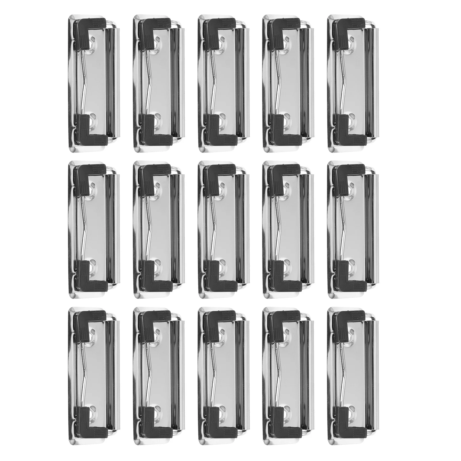 15pcs Portable Metal Clipboard Clips Set Hardboard Clamps For School Office Stationery Folder Clip Mountable Clamp