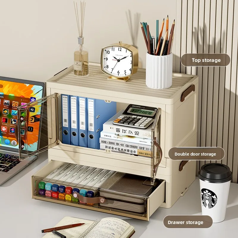 

Desktop Storage Box Drawer Office Stationery Storage Cabinet Desk Organizing Box Dust Locker
