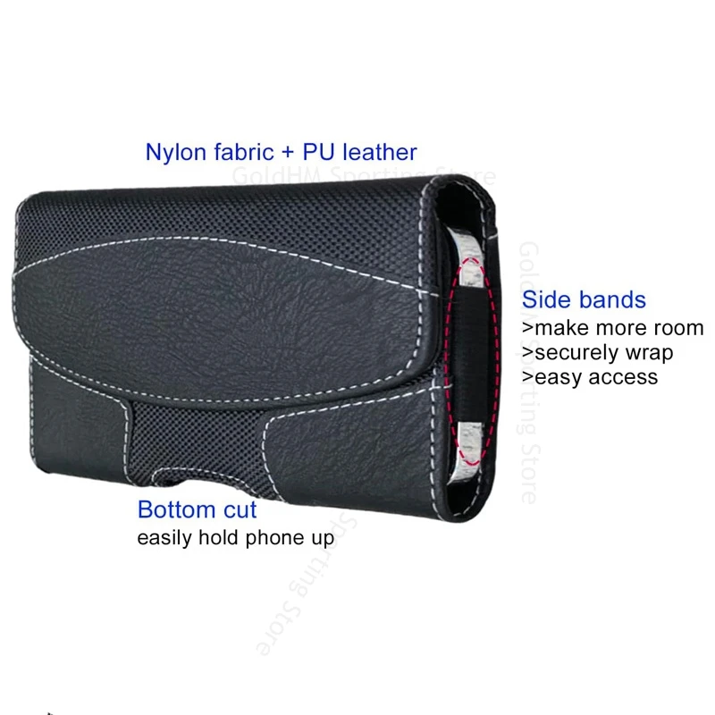 

Nylon Case Leather Phone Pouch For Xiaomi 15T 17 Pro Max Belt Waist Bag Cover For Xiaomi 15S Pro mi 15 Ultra 14T Pro 13T 12S Pro