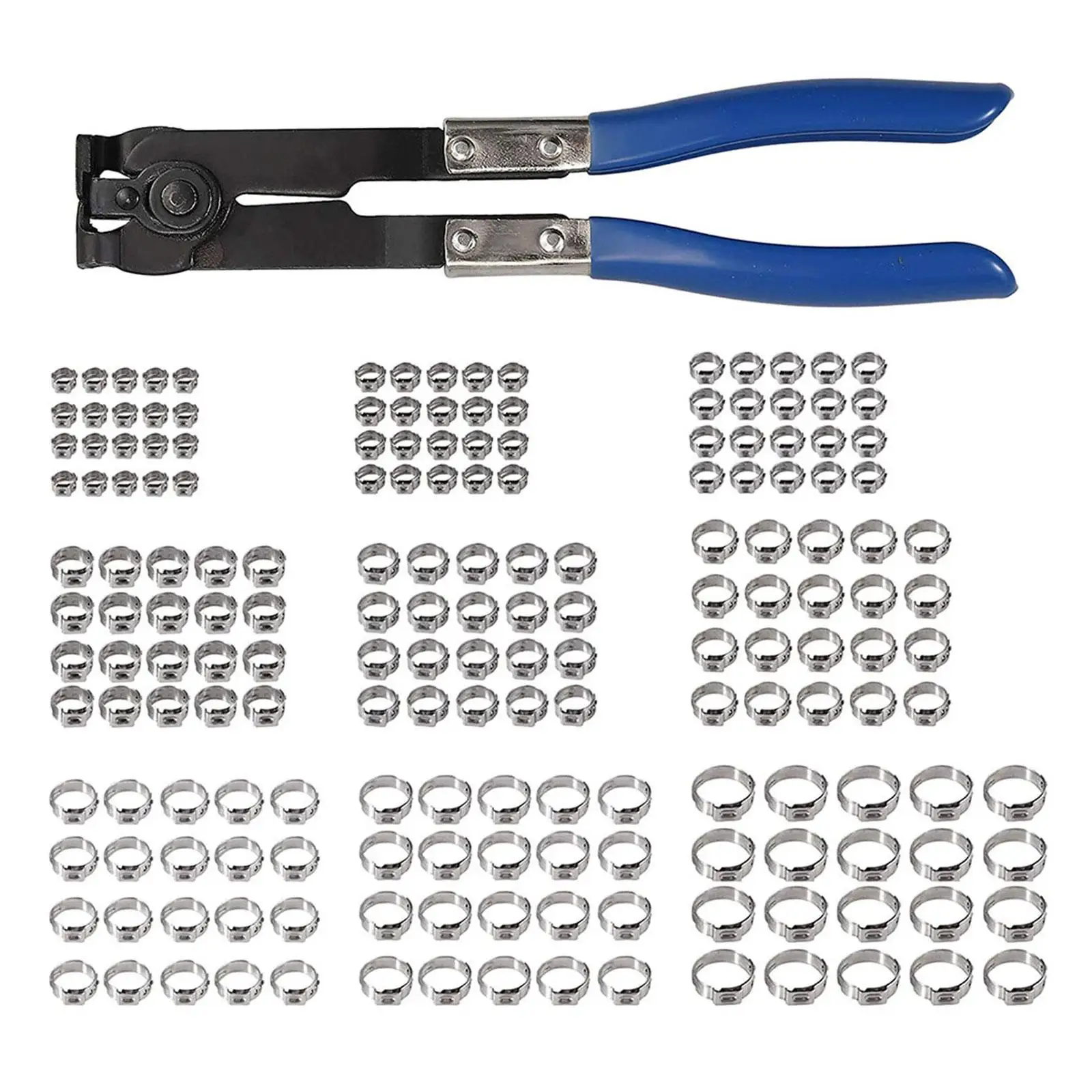 

180 шт., хомуты для шлангов с одним ухом, подходят для труб 1/2 Pex, инструмент для фитинга, ушные хомуты