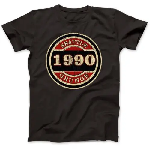 Camiseta 1990 de algodón de primera calidad, prenda de vestir, estilo Grunge de Seattle, inspirado en Kurt Cobain, 100%