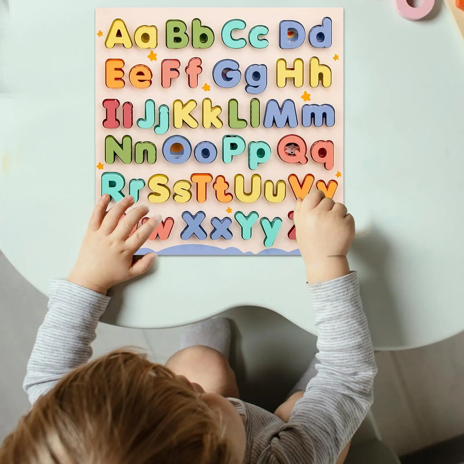 Puzzle en bois avec chiffres et Alphabet colorés, jeu de correspondance Intelligent pour enfants d'âge préscolaire, jouets éducatifs précoces, nouvelle collection