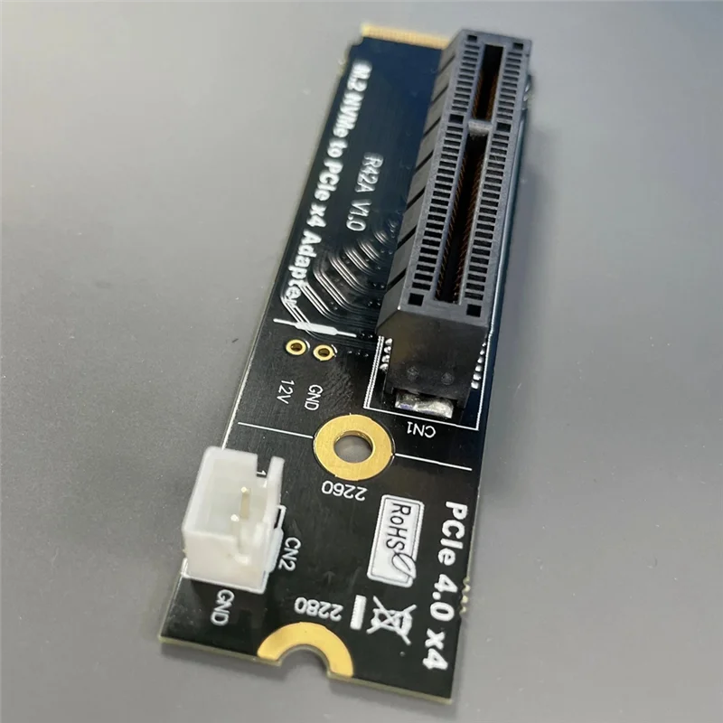 

C9-M2 Nvme Key-M к PCI-E 4.0 X4 Переходная плата-адаптер с кабелем питания SATA для M.2 M Key 2260 2280 SSD