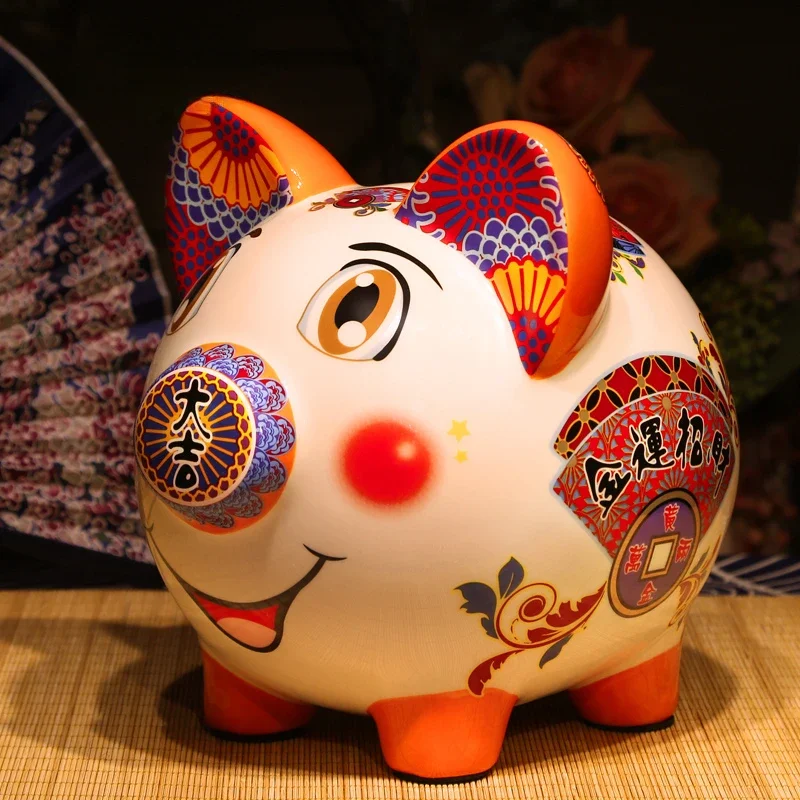 2025 Creative Lucky Pig Piggy Bank Ornament Silver Coin Cute Savings Bank Store Opening Gift for Friends