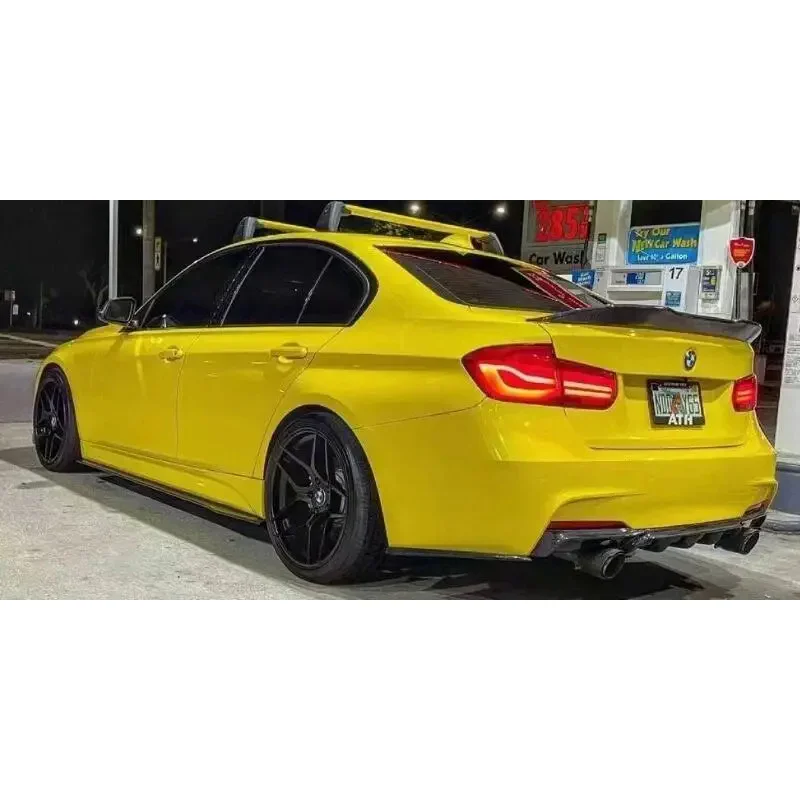 For BMW 3 Series F30 318i 320i 328i 330i 335i Real Carbon Fiber Side Skirts Spoiler Body Kit