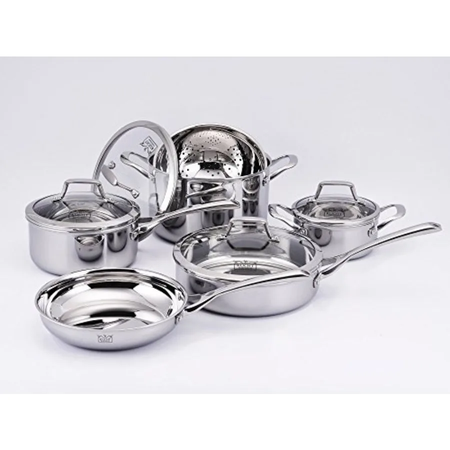 

Culinary Professional 3-Ply Stainless Steel 10-Piece Cookware Set