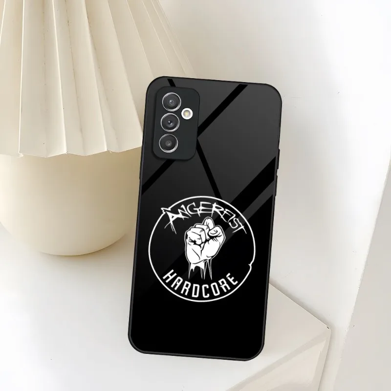 Angerfist Fashion Phone Case For Samsung A52 A22 A21 A20 A71 A31 A51 A12 A40 A10 A14 A54 A34 5G Glass Design Back Cover