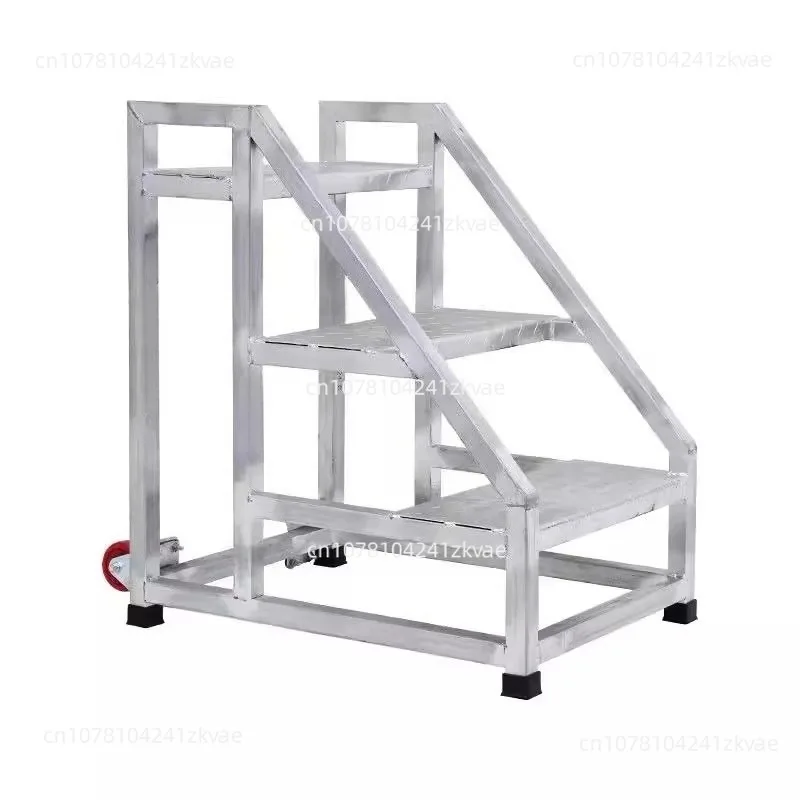 Steps with wheels Ladder Industrial ladder Handrail Thickened climbing engineering Two or three steps