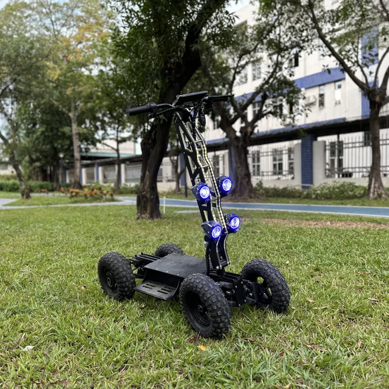 التنقل الكهربائية الليثيوم تعليق كامل الإضاءة الدراجات البخارية 4 عجلة 13 بوصة 1800 واط * 2 دراجة ثلاثية العجلات الكهربائية البضائع عربة جولف الرف