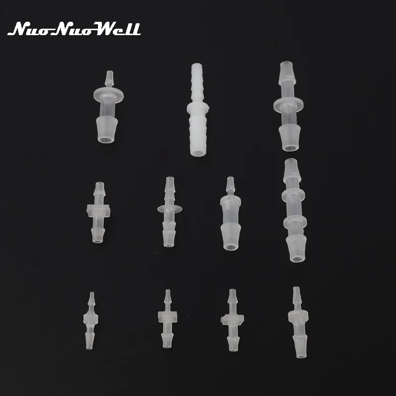 5pcs PP Hose Fittings Straight Reducing Connector Air Pump Line Joints Aquarium Oxygen Tube Connector Garden Micro Irrigation