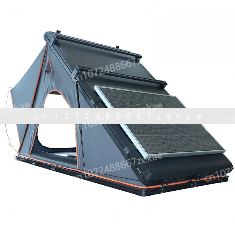 

Camping Triangle Aluminum Clamshell Solar Car Tent Hard Shell Roof Top Tent Solar Panel
