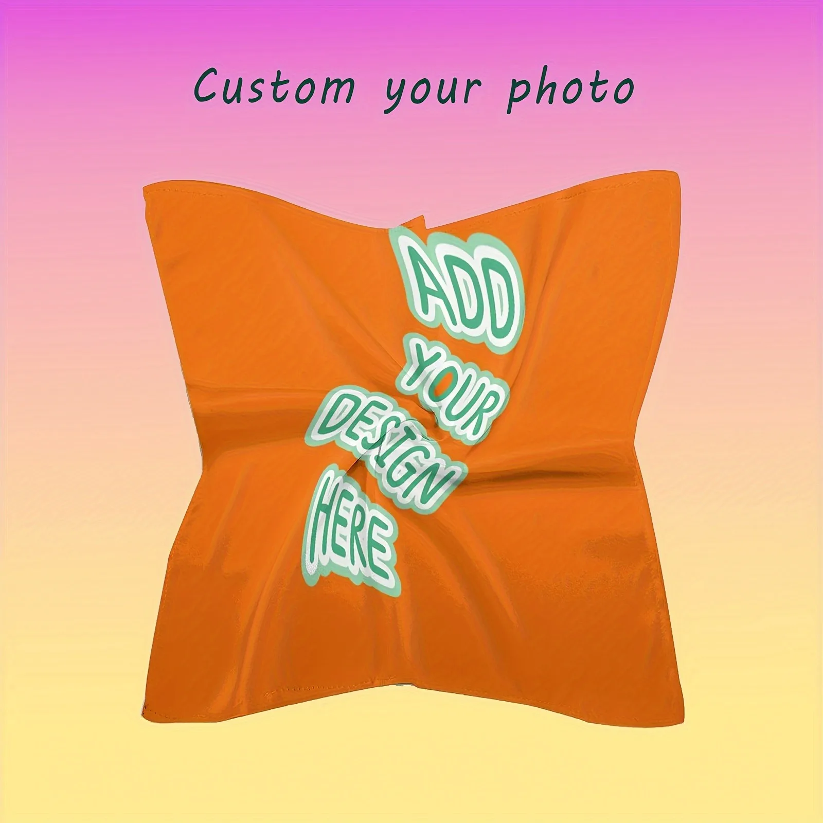 Custom Silk Scarf Personalized Scarf for Women Luxury Photo Name Pattern Birthday Gift Wedding Anniversary Gift Multiple Sizes