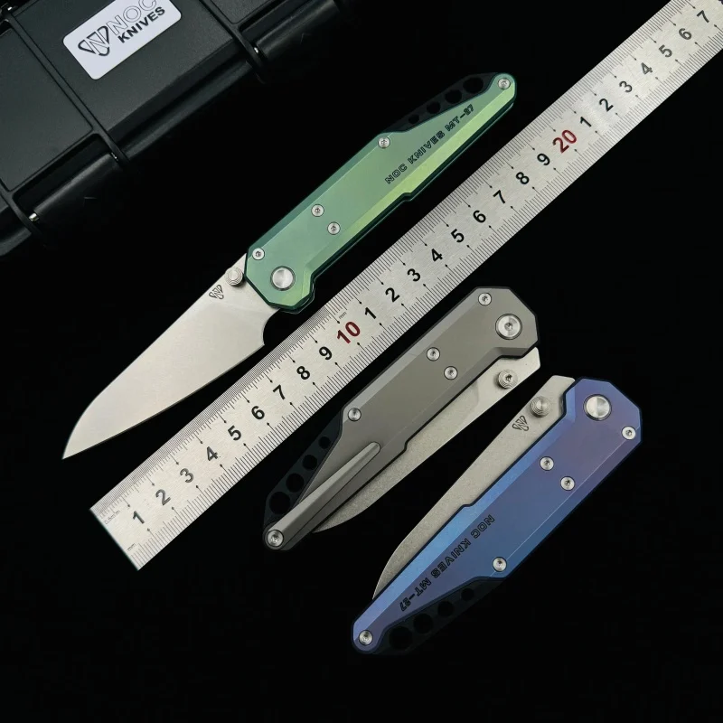 NOC MT-27 Folding knife M390 Blade Titanium alloy Handle Tactical Camping Cutter pocket knives Outdoor Survival EDC Tool