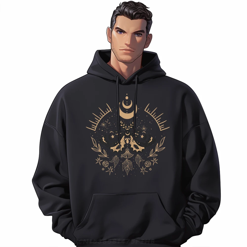 

Celestial Moth Star Witchy Mystic Summer O Neck Hoodies Long Sleeve Slogan Hoodies Discount Printed On Hoodies