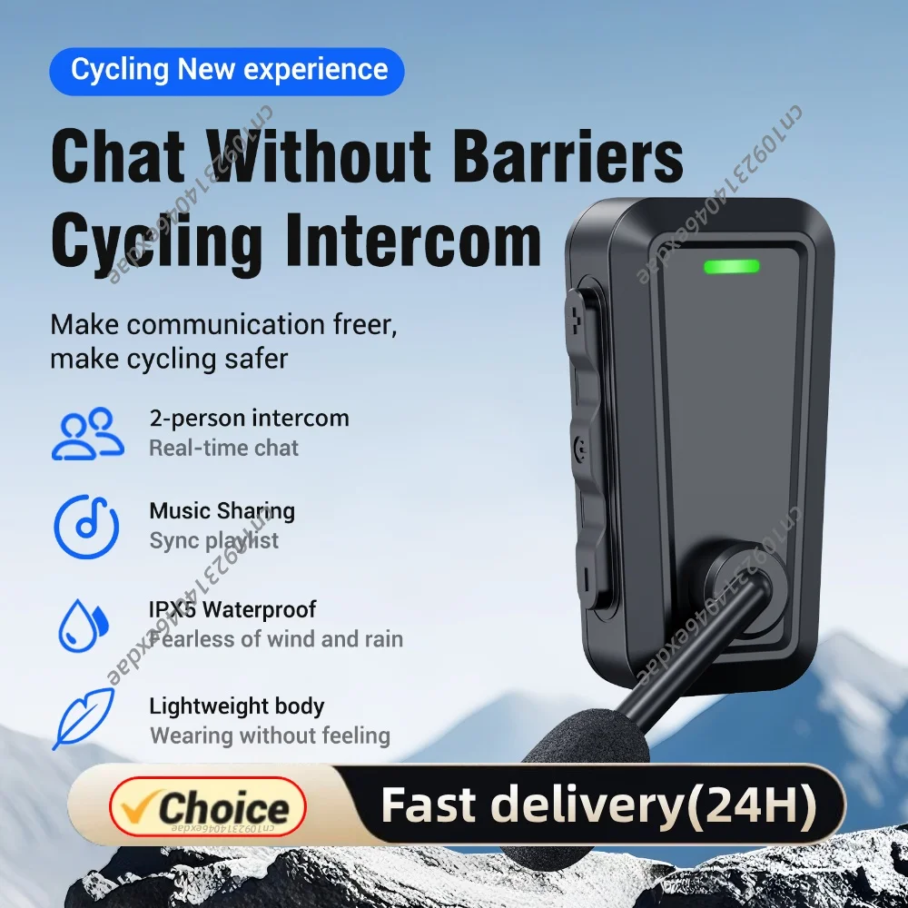 BT 6.0 Helmet Headphone with 520m Range Noise Cancelling Cycling Headset Wireless Headphone Earphones for Biking Skiing Climbing