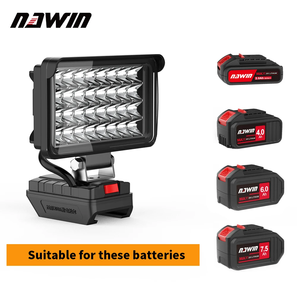 NAWIN outdoor LED lithium working light auto repair site camping night fishing battery Searchlight miner\'s lamp usb power