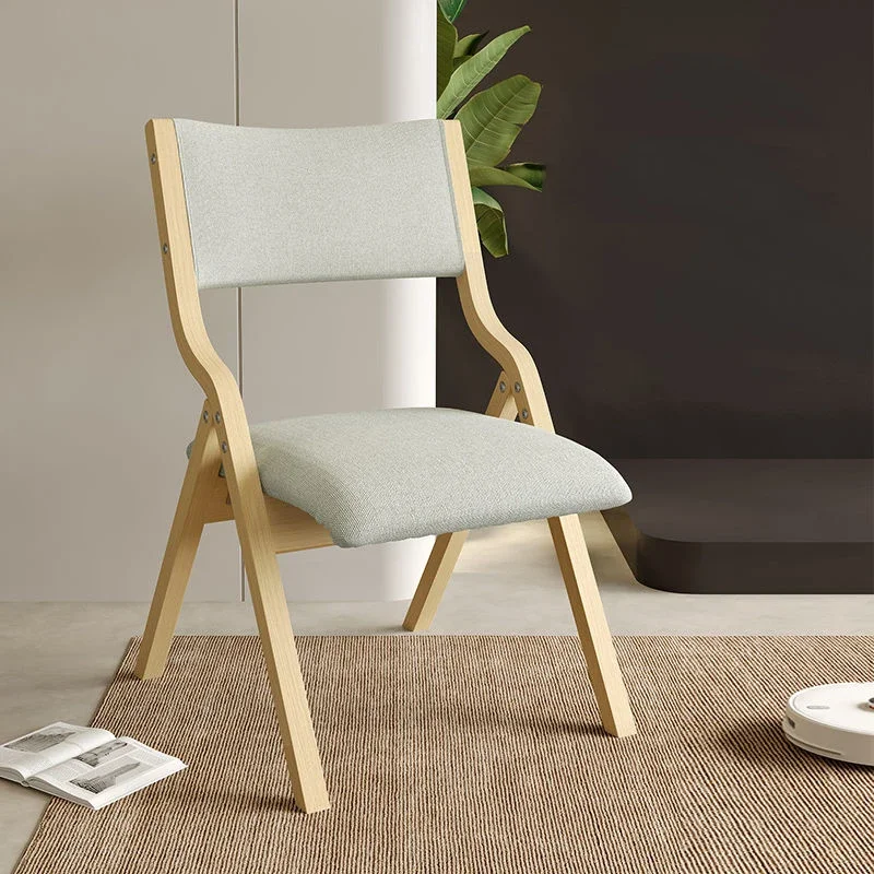 Portable Folding Meeting Chair Wooden Backrest Comfortable Small Apartment Meeting Chair Dining Minimalist Krzesla Furniture