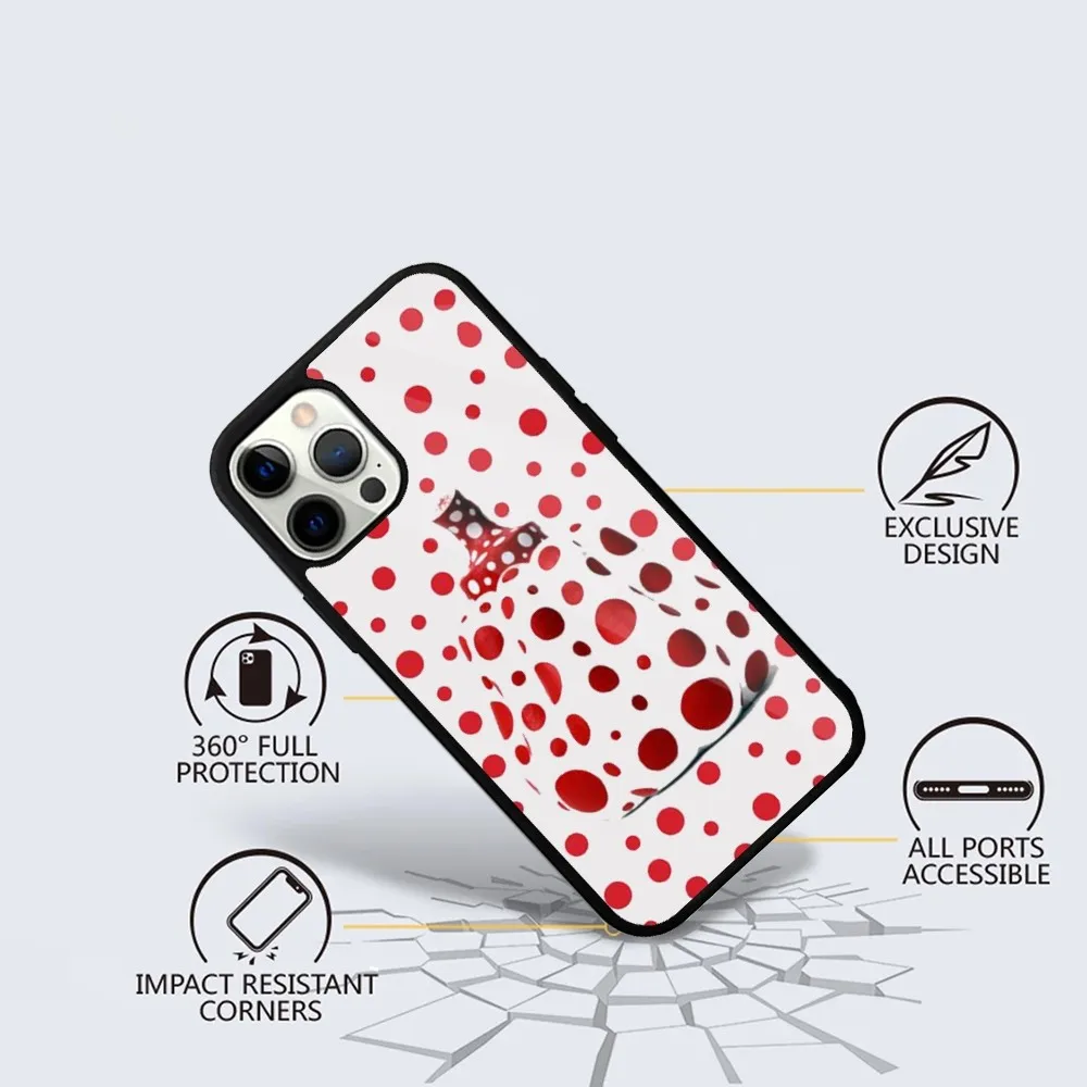 Japan K-Kusama Yayoi Art  Phone Case For iPhone 15,14,13,12,11,Plus,Pro,Max Mini Magsafe Magnetic Wireless Charging