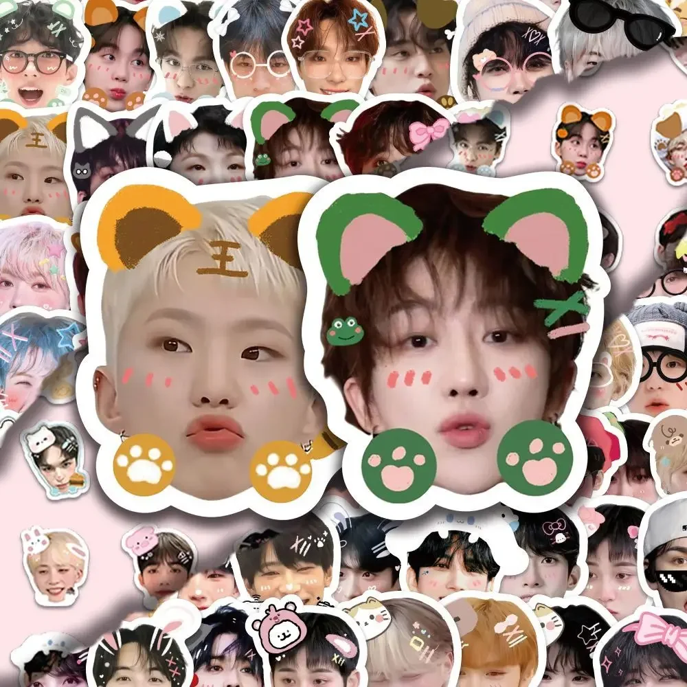 

100pcs Cute Korean Idols S.COUPS JEONGHAN Big Head Stickers Creative High-definition JOSHUA JUN HOSHI Photo Stickers Gift