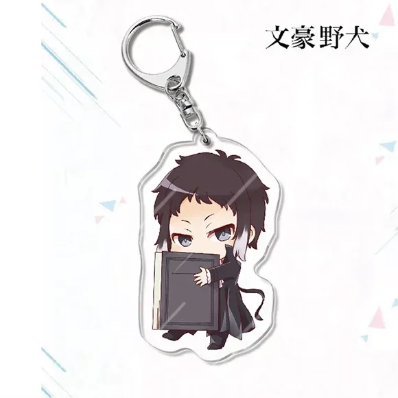 Acrylic Key Chains Anime Peripherals Dazai Osamu Ryunosuke Akutagawa Nakahara Chuuya Fashion Jewelry Cosplay Costumes DIY Props