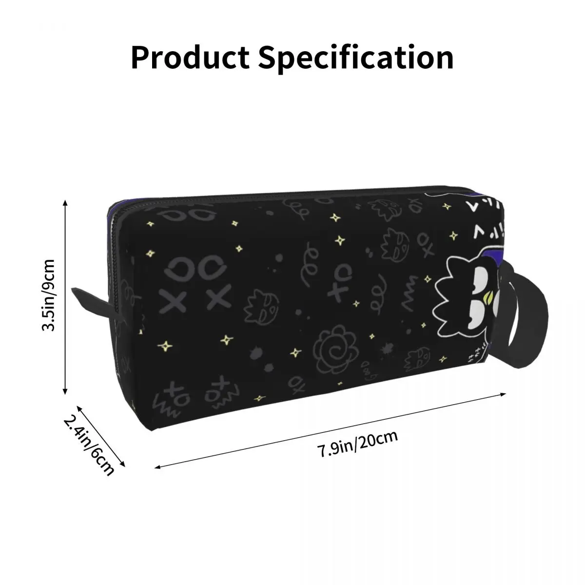 Custom Bad Badtz Maru Cartoons Toiletry Bag Women Cosmetic Makeup Organizer Ladies Beauty Storage Dopp Kit Box