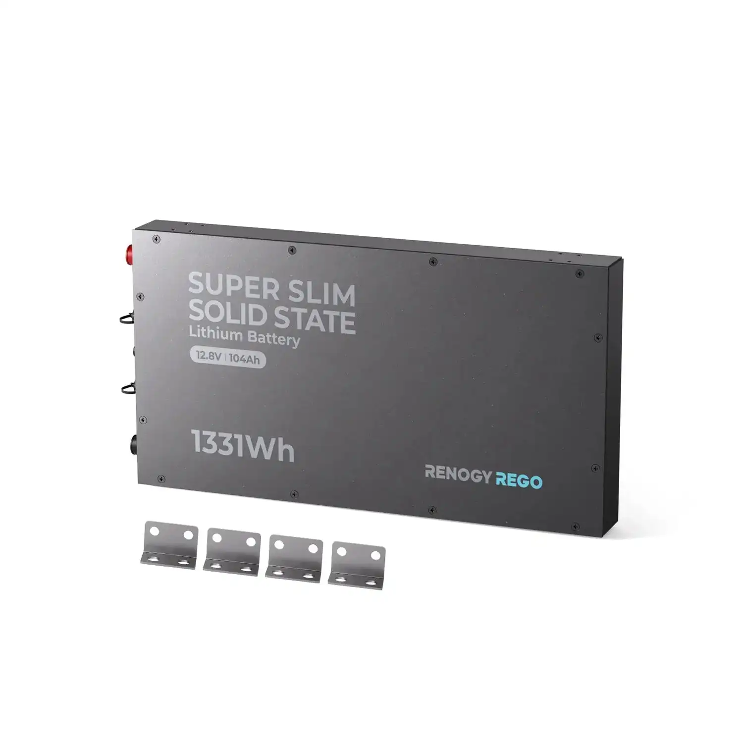 

Твердотельный литиевый аккумулятор Renogy 12V 104Ah LiFePO4 с BMS, 6000+ глубоких циклов, супертонкий и безопасный дизайн для автофургонов, морских пехотинцев