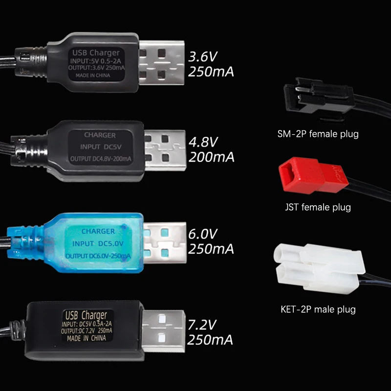 3.6V 4.8V 6V 7.2V แบตเตอรี่ NiMH USB Charger สําหรับ R/C Stunt รถยนต์ R/C รถบรรทุก R/C เรือ/R/C ถังรีโมทคอนโทรลของเล่นรถ