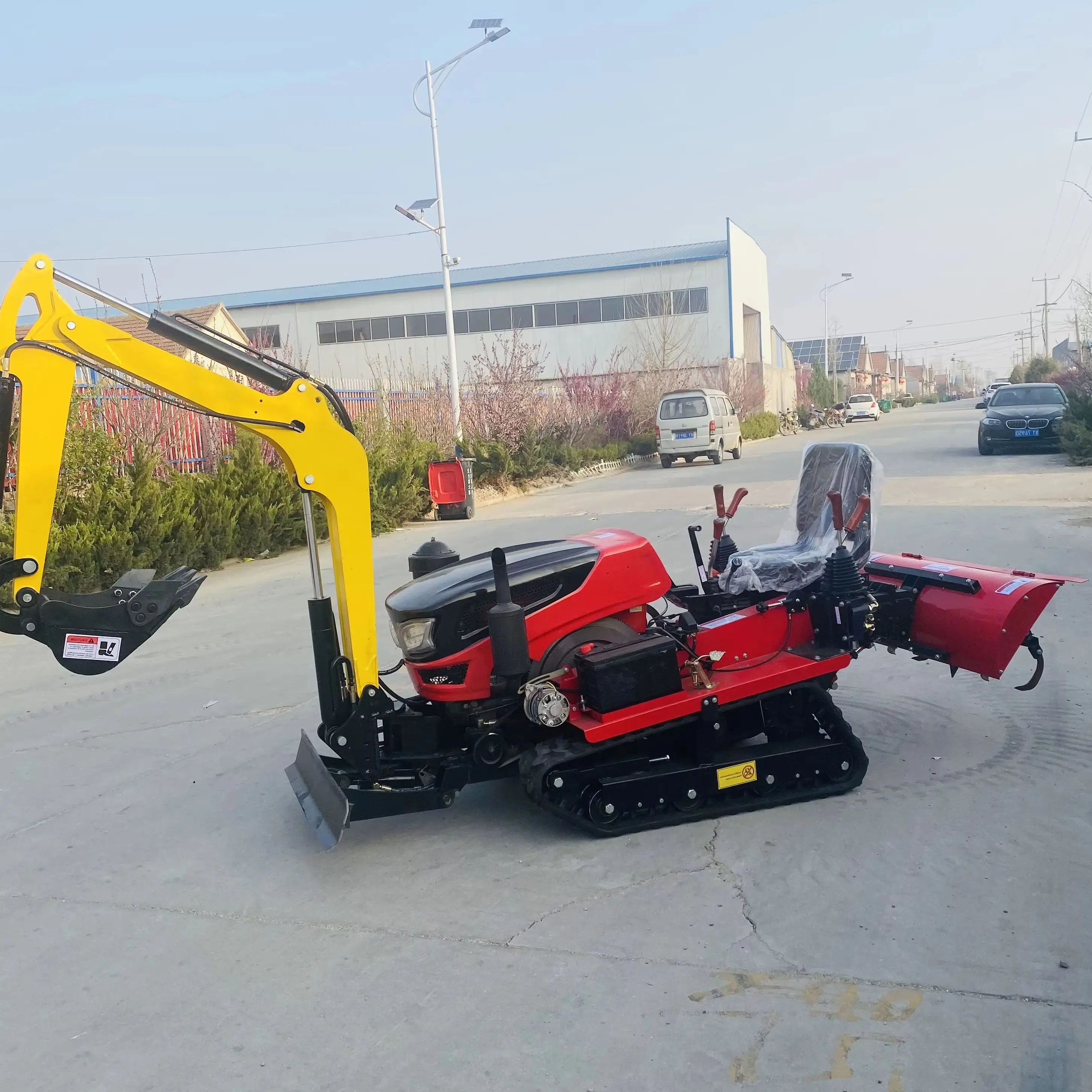 

Индивидуальный мини-трактор-культиватор на дизельном топливе 25 л.с., вездеходная сельскохозяйственная машина, гусеничный трактор