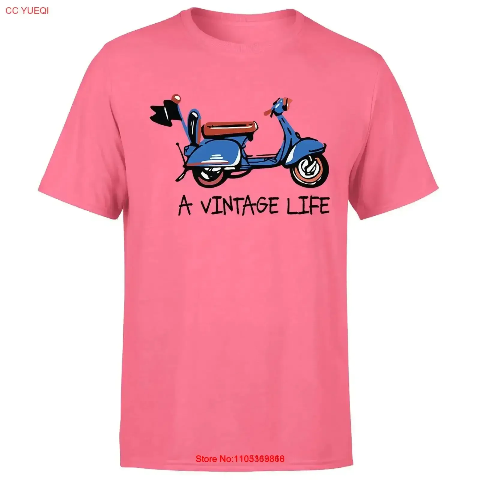 تي شيرت رجالي عتيق للدراجات النارية سكوتر رايدر ريترو لراكبي الدراجات النارية مغسول أوم مريح ملابس الشارع الشهير كاجوال عتيق