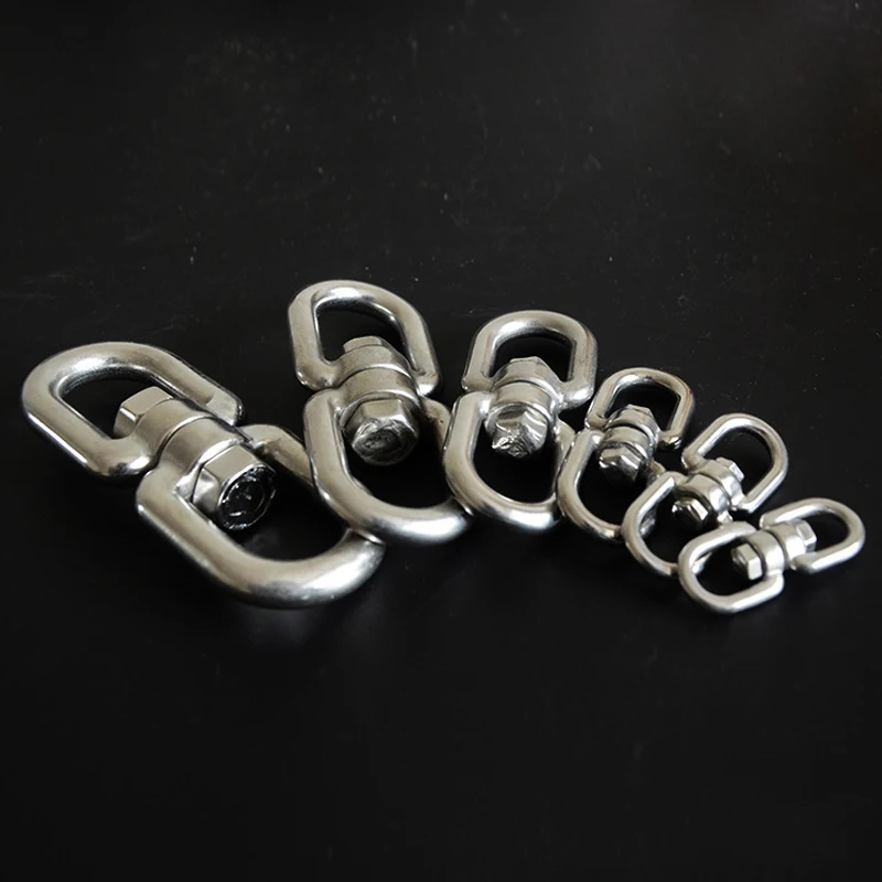1pcs M3 M4 M5 M6 M8 Rotating Universal Ring 8 Shape Unloading Shackle Wire Rope Lock Chain Connecting Buckle 304 Stainless Steel