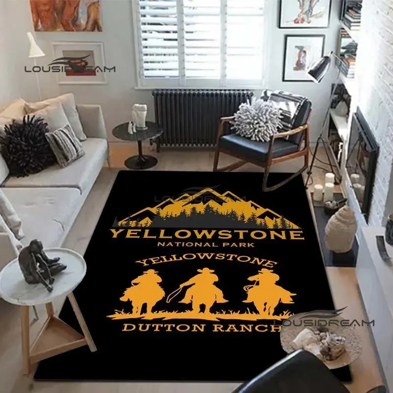 

Yellowstone Cowboy Carpets and Rug Dutton Ranch Carpet Living Room Bedroom Decorate Large Area Soft Carpet Kids Room Rug