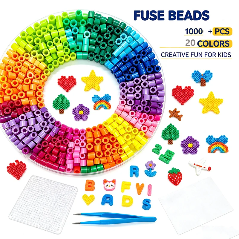 Three-color mixing1000PCs 5MM Pixel Puzzle Iron Beads for Perler Hama Beads Diy Quality Handmade Gift Fuse Beads Home Decoration