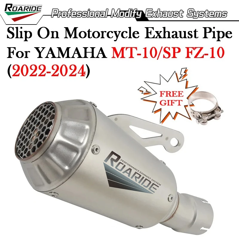Slip On para YAMAHA MT-10 MT10 SP FZ-10 FZ10 2022 2023 2024 Escape de motocicleta modificar silenciador Escape Moto con tubo de enlace medio