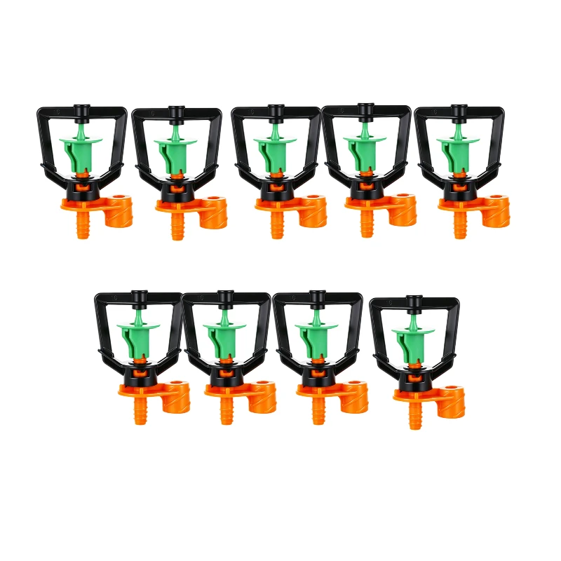 20 Peças Ajustáveis 360° °   Cabeça de Microaspersor para Irrigação por Gotejamento com Conector de 5mm para Ferramenta de Irrigação em Estufas, Agricultura e Pomares